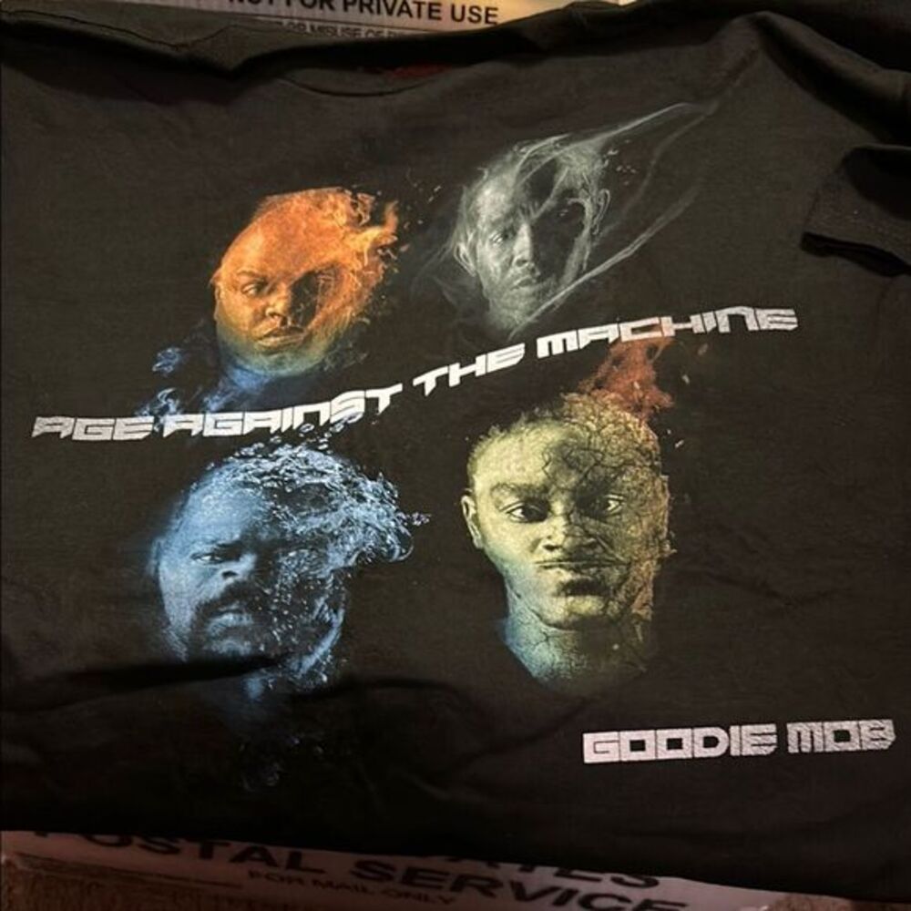 Black Short Sleeve Tee with Mystical Design